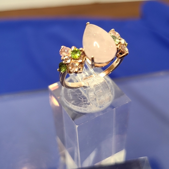 Morganite Pear cut Rose Gold Ring - Picture 9 of 12